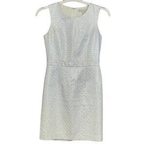 Banana Republic Sleeveless Dress-White/Silver